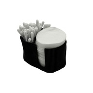 Elegancki organizer pojemnik na waciki płatki i patyczki kosmetyczne Czarny