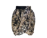H&M elegancka kopertowa spódniczka mini z szyfonu wzór 34 nowa