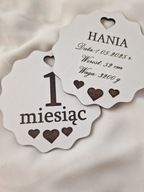 Tabliczki do zdjęć METRYCZKA + 12 miesięcy pamiątkowe zdjęcia CIĄŻA DZIECKO