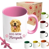 KUBEK Z PSEM WŁASNYM IMIENIEM personalizowany golden retriever na prezent