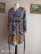 JULIPA TUNIKA koszula z wiązanką wzory 38