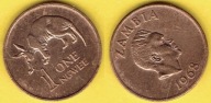 Zambia 1 Ngwee 1968 r.