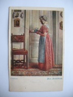 ZAGINIONY ŚWIAT PRZYNIOSŁAM HERBATĘ PROSZĘ PANI przedwojenna POCZTÓWKA