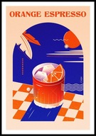 A2 PLAKAT DO KUCHNI RESTAURACJI SZKŁO KAWA NAPÓJ KAWOWY ORANGE ESPRESSO