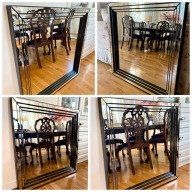 Deknudt Belgium kryształowe lustro art Deco 96/96cm