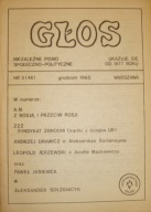 GŁOS nr 3/46, niezależne pismo 1985