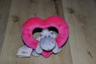 nowy pluszak maskotka hipopotam hipcio w różowym serduszku Nici 13 cm