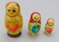 Drewniana Lalka Matrioszka - 3 elementy