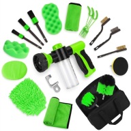 ZESTAW DETAILINGOWY DO CZYSZCZENIA SAMOCHODU AUTA 21 EL SZCZOTKI PIANOWNICA