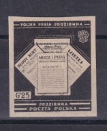 Tajna Poczta Podziemna, 25 groszy stan **, próba cięta