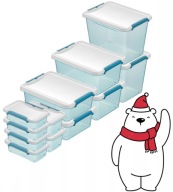 Pojemnik na żywność MOXOM Arctic 12 szt. tworzywo sztuczne bezbarwny