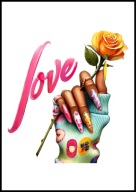 A2 PLAKAT DO SALONU MANICURE URODY, PLAKAT DLA KOSMETYCZKI PAZNOKCIE LAKIER