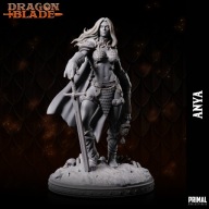 Barbarian female - Anya - HotB - figurka RPG DnD D&D - druk 3D 14K
