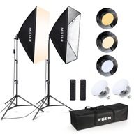 Softbox FGen LED570 2x50x70cm oświetlenie LED 85W regulowany statyw L18