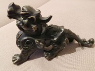 CHINY RZEŹBA BRĄZ SMOK