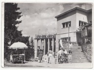 KRYNICA ZDRÓJ GÓRA PARKOWA BUDYNEK KOLEJKI PRL 1957
