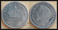MNN - FRANCJA 20 Centimes 1867 BB # SREBRO # st 2+