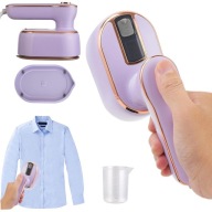 RĘCZNE ŻELAZKO PARY PRZENOŚNE PODRÓŻNE SKŁADANE FIOLETOWY PAROWIEC UBRAŃ