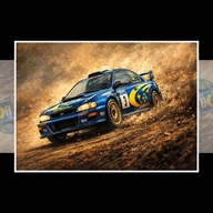 Plakat Motoryzacyjny Subaru Impreza WRC 1998 A4 (21 x 29,7 cm)