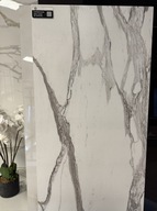 Gres 120x60 Calacatta efekt Carving 3D – biały marmur strukturalny premium
