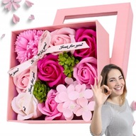 MYDLANE RÓŻE W PUDEŁKU FLOWER BOX KWIATY NA PREZENT DLA NIEJ