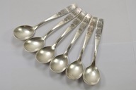 ROSJA PIĘKNE STARE SREBRZONE ŁYŻECZKI DO HERBATY KOMPLET ZOBACZ!