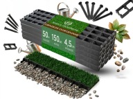 Obrzeże ogrodowe trawnikowe tworzywo sztuczne 4,5cm 50m