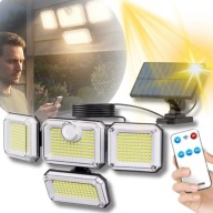 LAMPA SOLARNA OGRODOWA LED 4W1 Z PILOTEM I CZUJNIKIEM RUCHU IP65