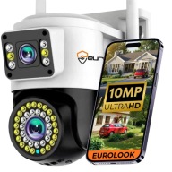 PODWÓJNA KAMERA WIFI FUNKCJE AI ZEWNĘTRZNA OBROTOWA 10MPX ULTRA HD MIKROFON