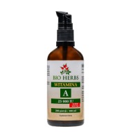 Witamina A Bio Herbs krople 25000 IU 100 ml bez cukru bezglutenowy