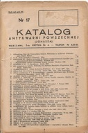 KATALOG ANTYKWARNI POWSZECHNEJ (JONASZA) -nr 17 -1937 rok poz.1-846