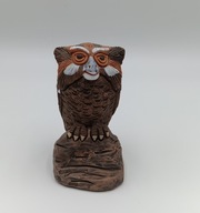 Peru - sowa na konarze - ceramiczna - figurka sygnowana - bardza ładna