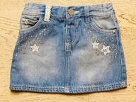 Spódnica jeansowa mini z naszywkami F&F 18-24 miesięcy 92 cm