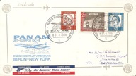 POCZTA LOTNICZA -koperta ozdobna -obieg 1964 rok -PAN AM -BERLIN-NEW YORK
