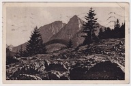 Tatry Giewont z Przysłupu Miętusiego 1953r Pieczątka Gubałówka Kolek Linowa