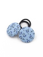 Momilio handmade Gumeczki do włosów w kwiatuszki Blue Little Flowers