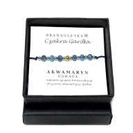 Bransoletka kamienie naturalne Akwamaryn Czakra Gardła Odwaga