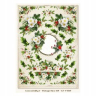 LEMONCRAFT papier ozdobny A4 - VINTAGE TIME 012 - zestaw 5 sztuk