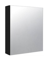 Szafka łazienkowa z lustrem 45 x 60 cm, Szafka wisząca Czarna
