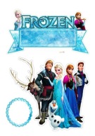 WYDRUK CUKROWY NA TORT JADALNY KRAINA LODU MASA CUKROWA ELSA ELZA ANNA OLAF