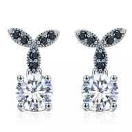 Kolczyki s16 Platerowane Platyną CZ / Spinel – Franko