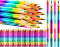 Tęczowa Kredka ołówkowa 4 W 1 ZESTAW 8 szt.