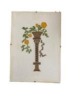 Obraz haftowany "Kolumna z kwiatami" Halina Dulemba