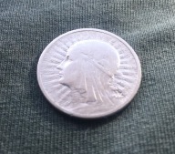 2 złote srebro Głowa Kobiety 1932 r