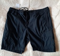 Spodenki markowe - krótkie - pas z gumką plus sznurki - granat - 6 kieszeni