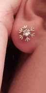 KOLCZYKI BOHO oplotki DIAMENTY ŚNIEŻYNKI PŁATEK ŚNIEGU ŚWIĄTECZNE ŚWIĘTA