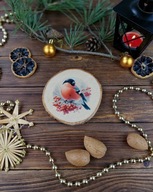 Świąteczna zawieszka, podkładka pod kubek - rękodzieło - gil