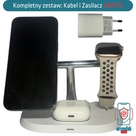 Ładowarka bezprzewodowa 15W GRATIS ZASILACZ I KABEL iPhone AirPods Watch