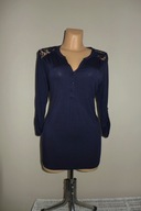 Granatowa bluzeczka z koronką L/XL