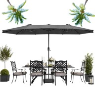 PARASOL OGRODOWY DUŻY 445x264cm PODWÓJNY ROZKŁADANY XXL UV80+ POKROWIEC